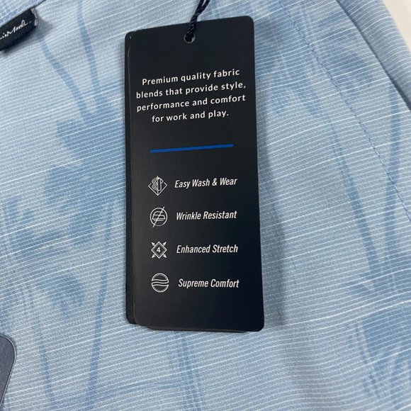 NWT Travis Mathew Smooth Talker Shorts Mens Size 38 Blue Golf Flat Front Stretch - Picture 7 of 15